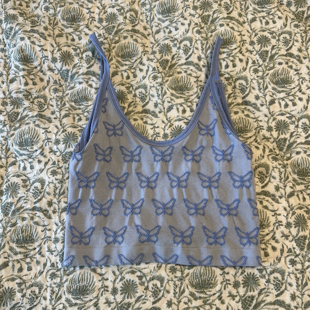 Urban Outfitters Blue Butterfly Tank top